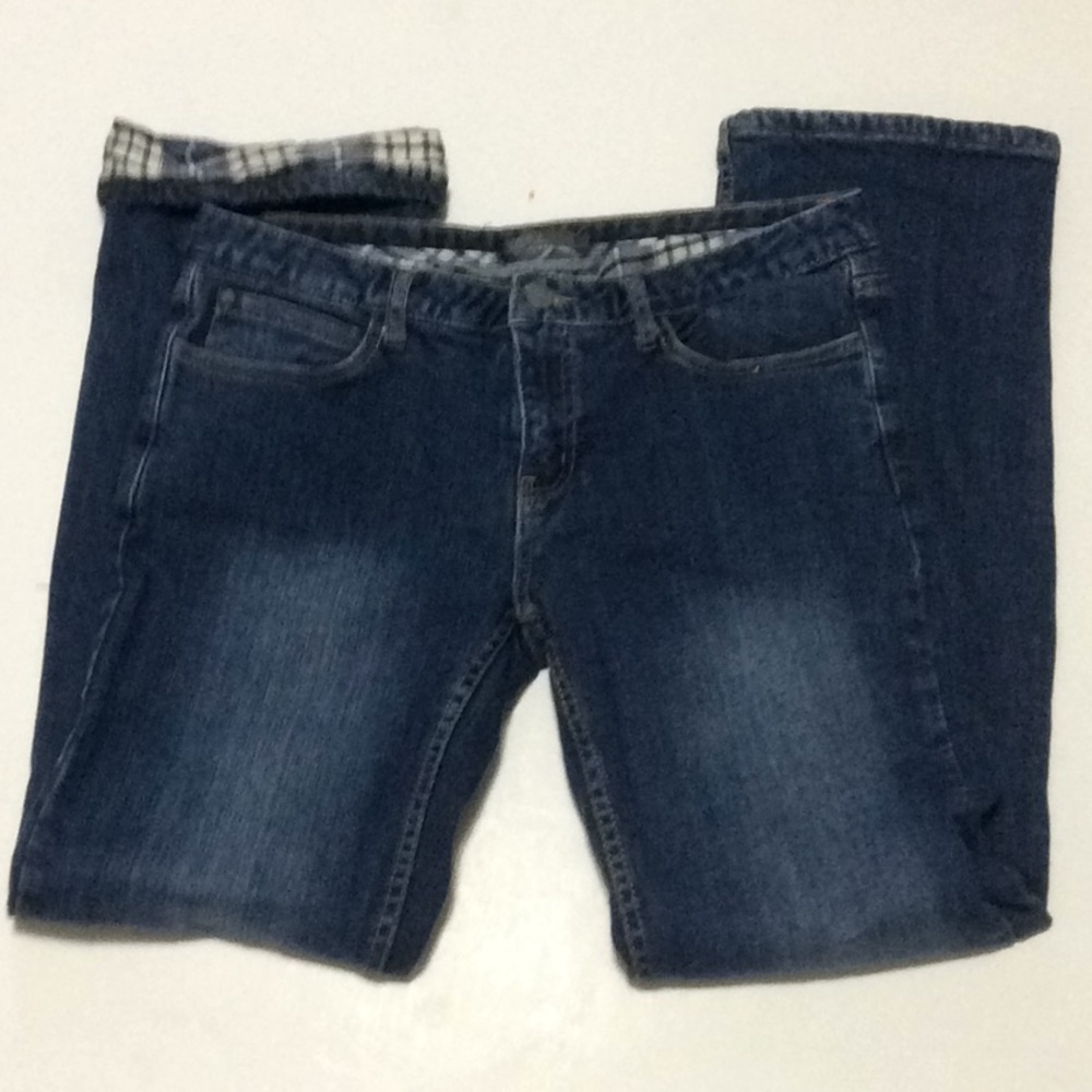 PrAna Breathe Womens Flannel Lined Jeans Sz 8